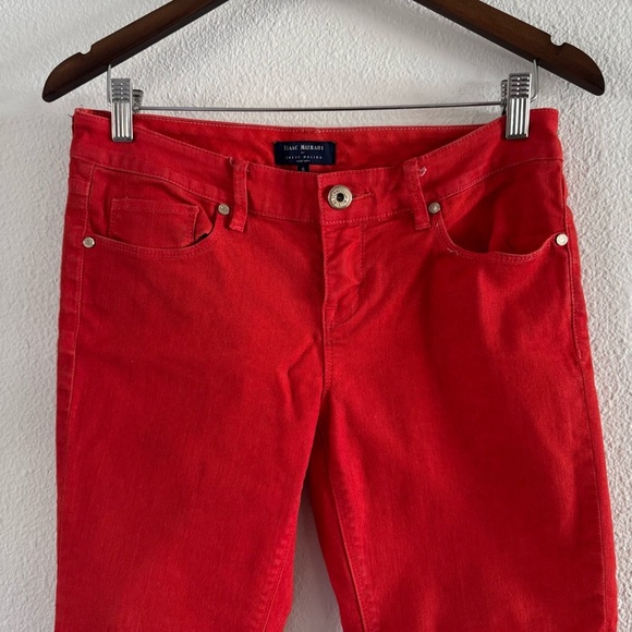 Isaac Mizrahi X Chevy Malibu Limited Edition Designer Jeans Sz 6 Red Malibu EUC - Picture 3 of 11